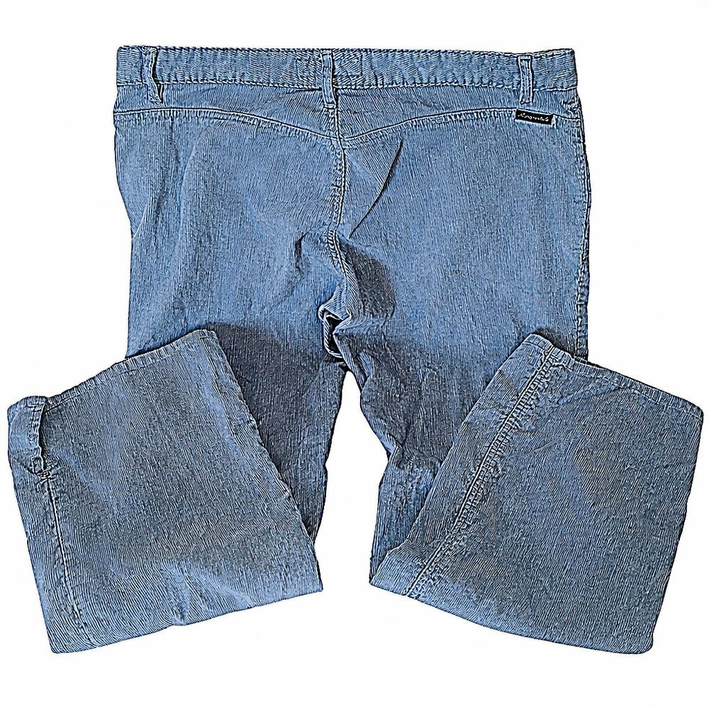 Vintage Y2K Aeropostale Light Blue Corduroy Flare Pants Size 13/14 Wide Leg VGUC